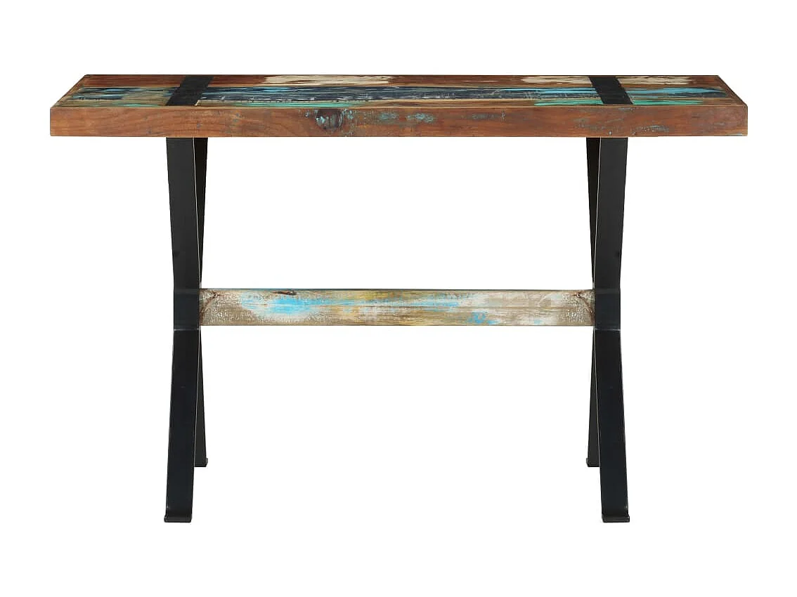 Tavolo da Pranzo 120x60x76 cm in Legno Massello di Recupero