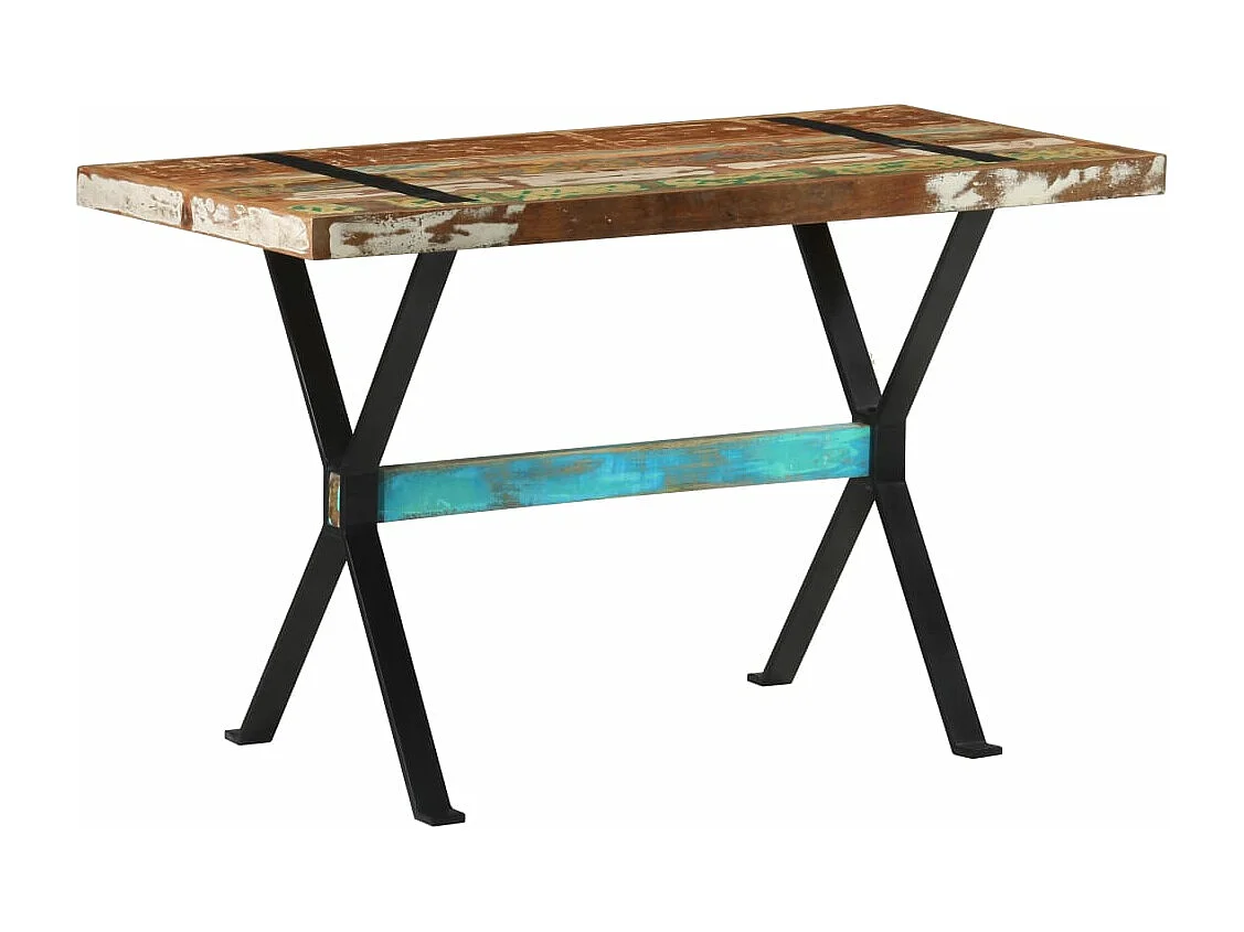 Tavolo da Pranzo 120x60x76 cm in Legno Massello di Recupero