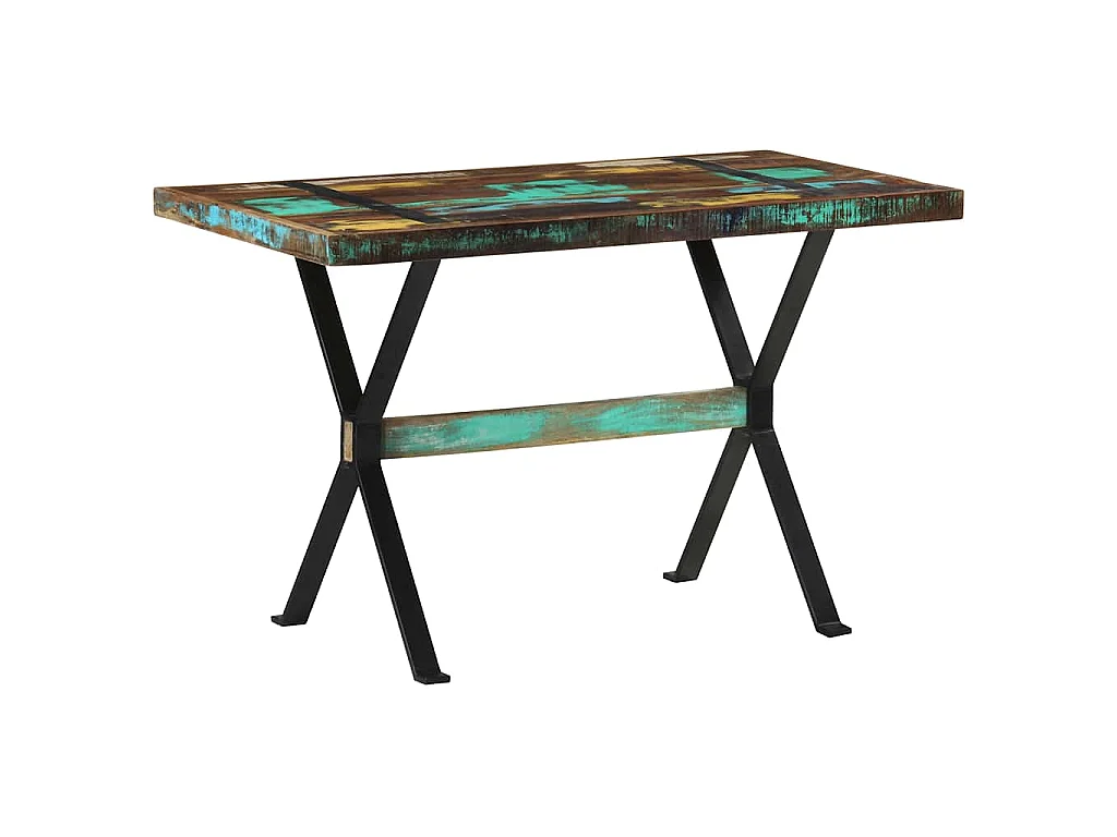 Table à manger 120x60x76 cm Bois de récupération massif