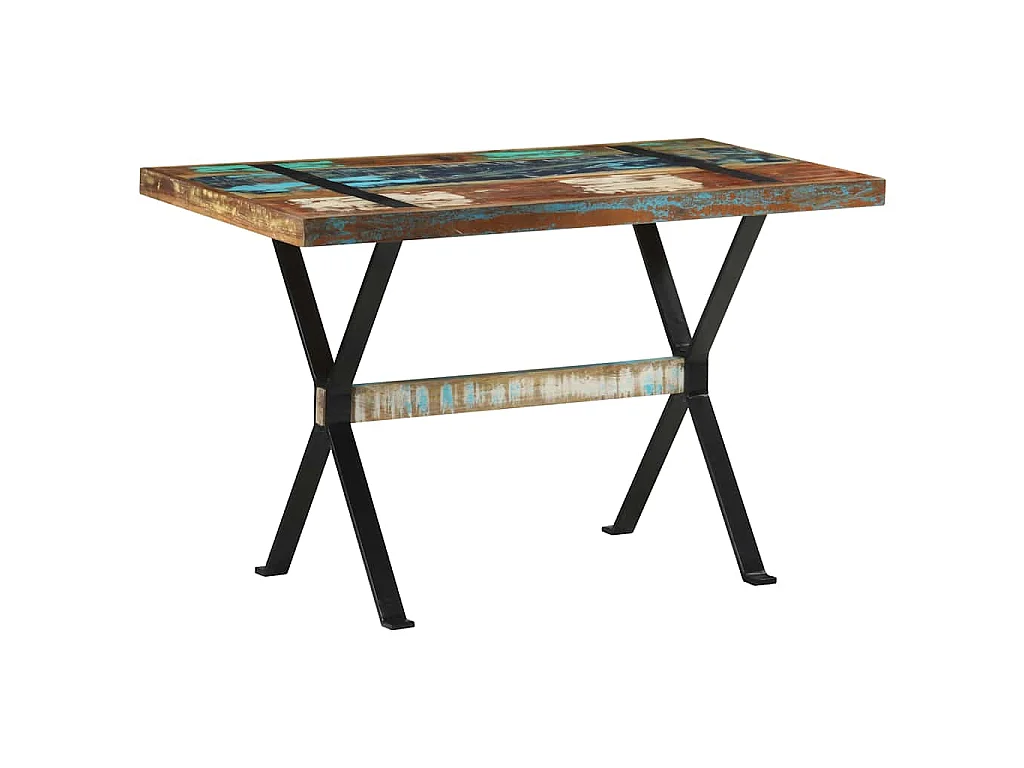 Table à manger 120x60x76 cm Bois de récupération massif