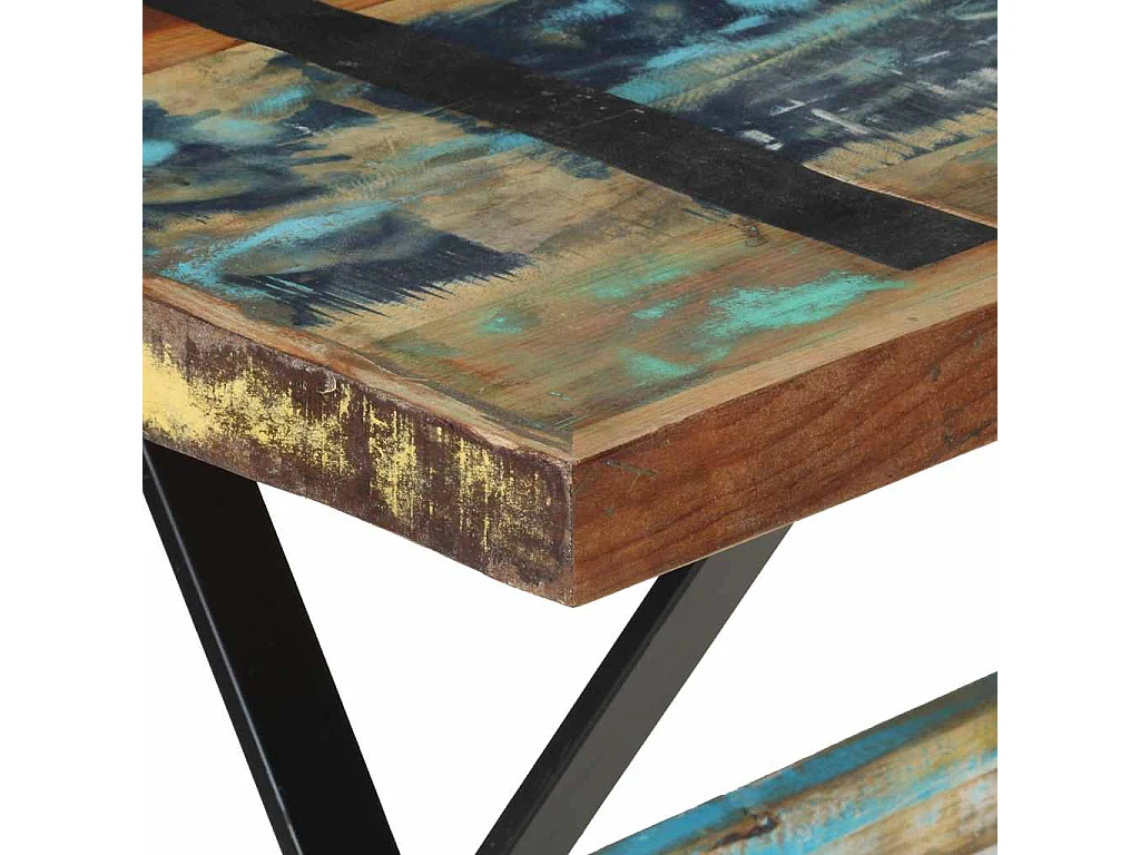Table à manger 120x60x76 cm Bois de récupération massif