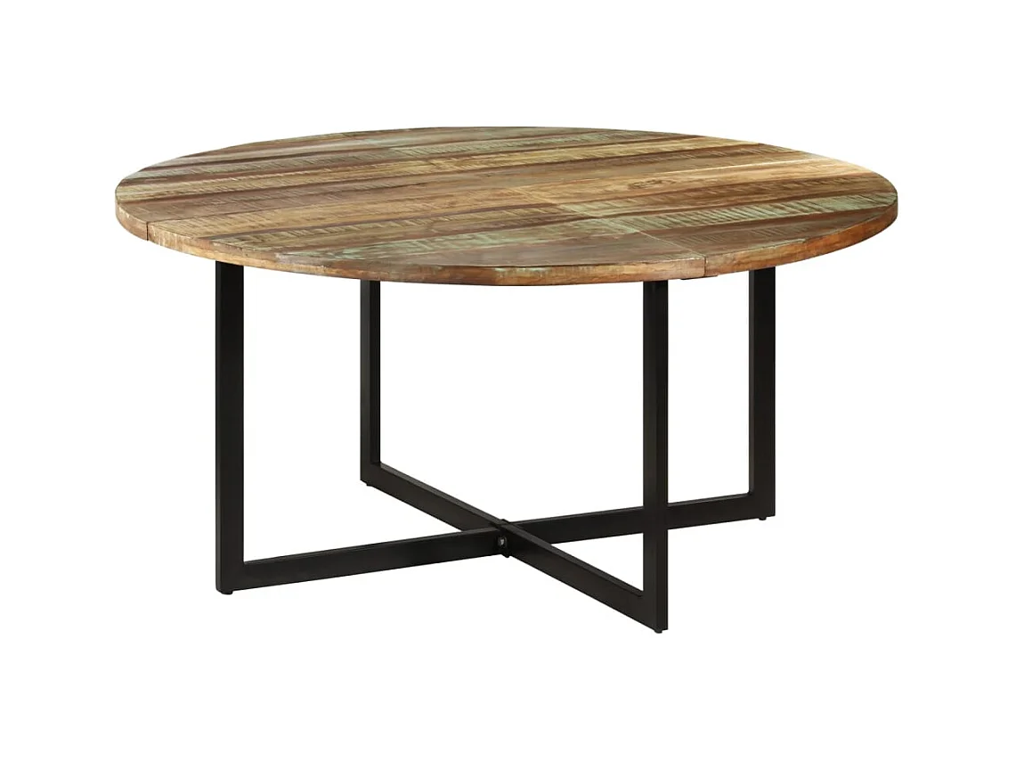 Mesa de jantar 150x75 cm madeira recuperada maciça
