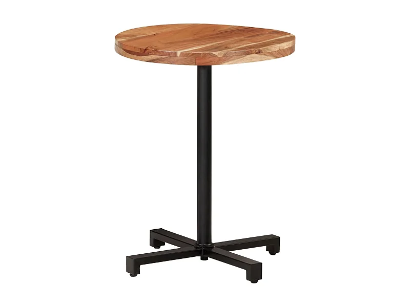 Tavolino da Bistrot Rotondo Ø60x75 cm in Legno di Acacia