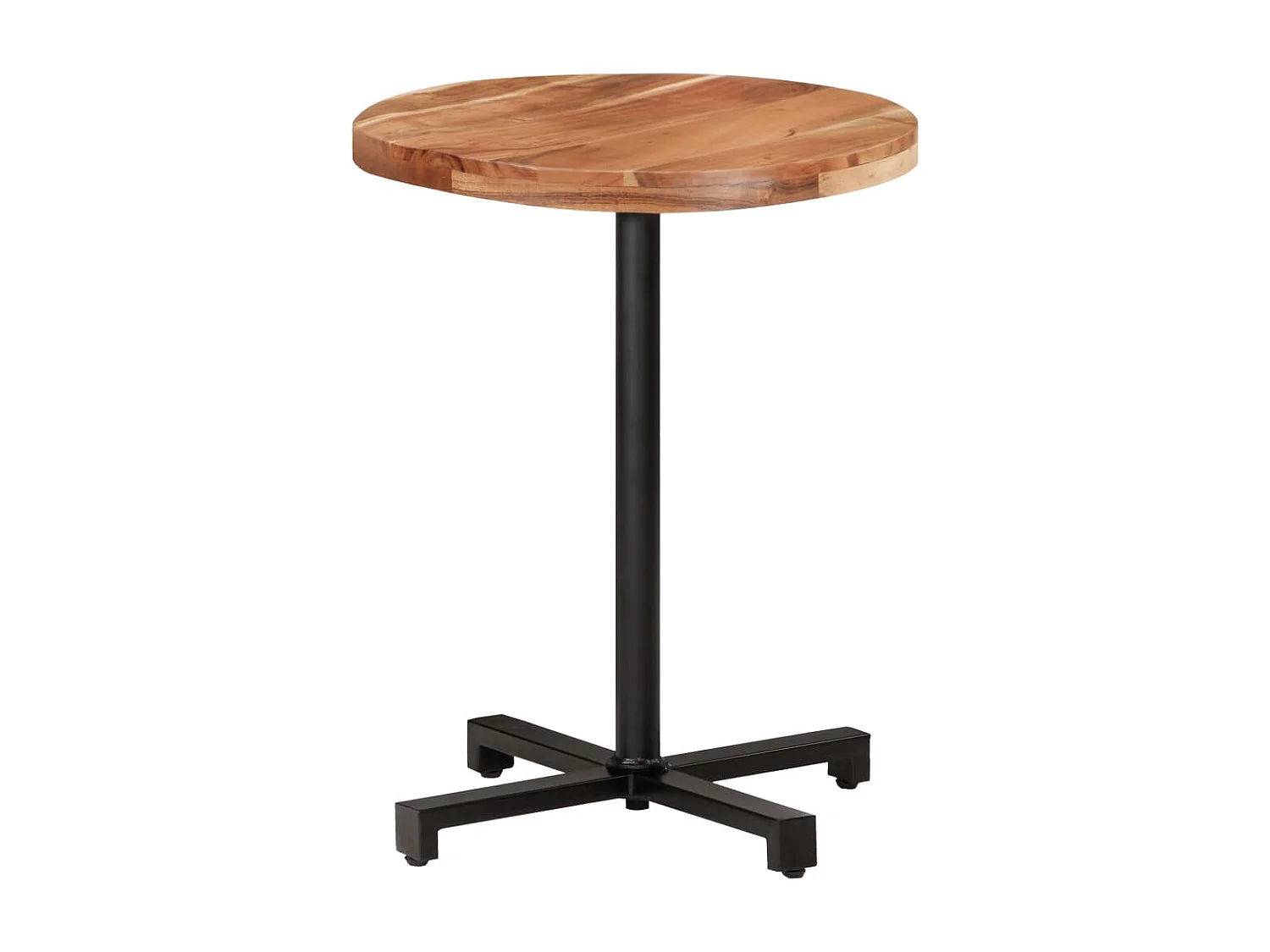 Tavolino da Bistrot Rotondo Ø60x75 cm in Legno di Acacia