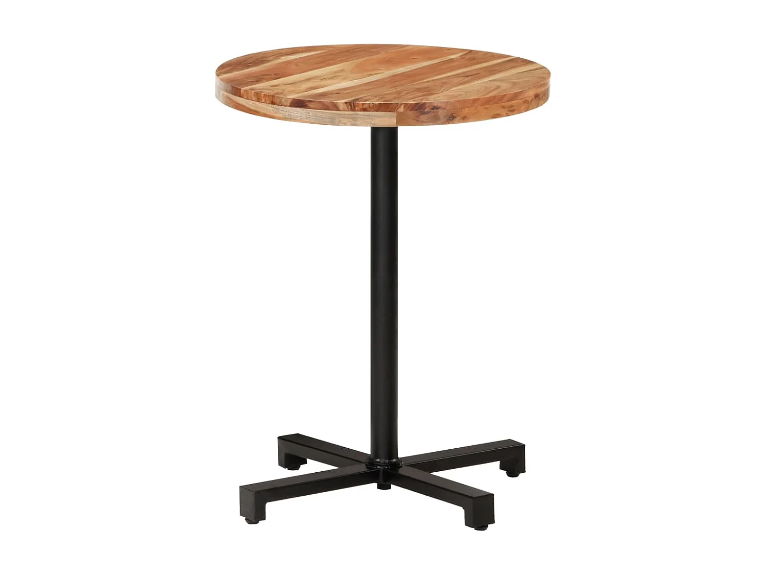 Tavolino da Bistrot Rotondo Ø60x75 cm in Legno di Acacia