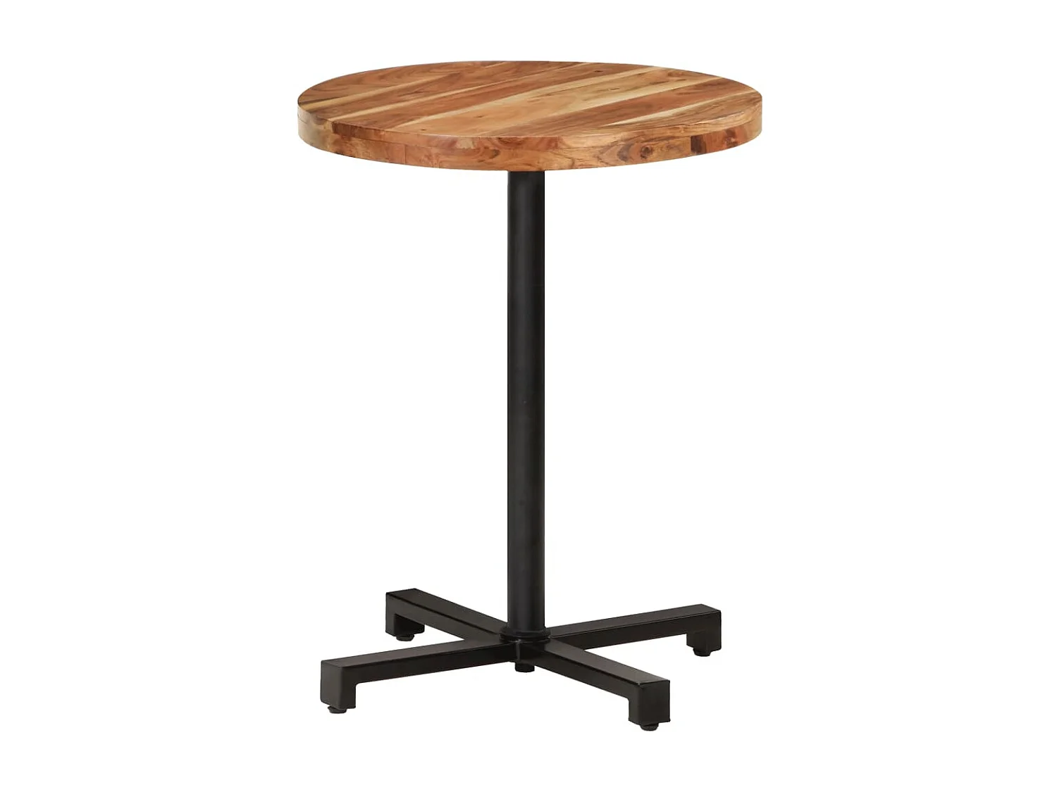 Tavolino da Bistrot Rotondo Ø60x75 cm in Legno di Acacia