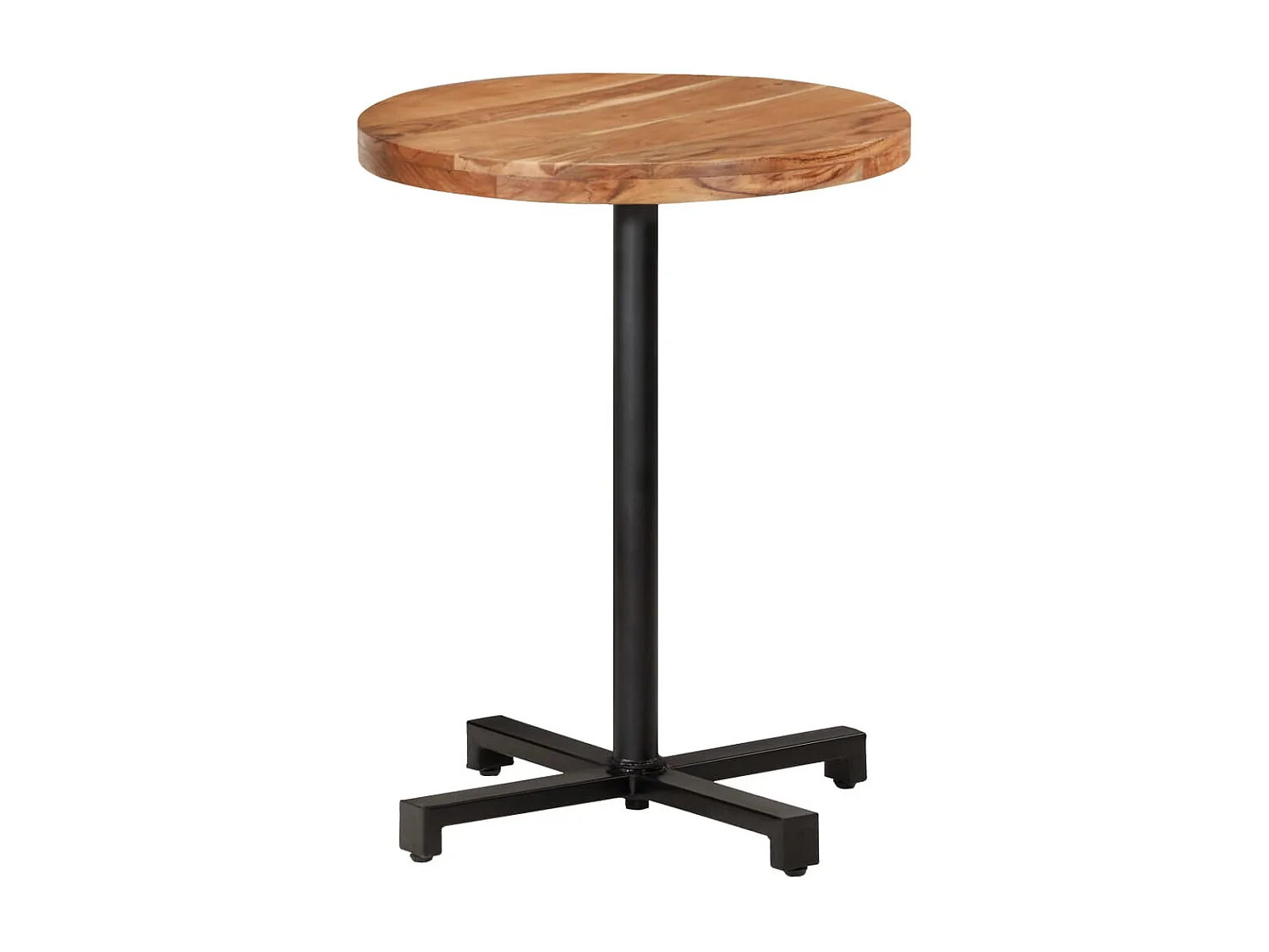 Tavolino da Bistrot Rotondo Ø60x75 cm in Legno di Acacia