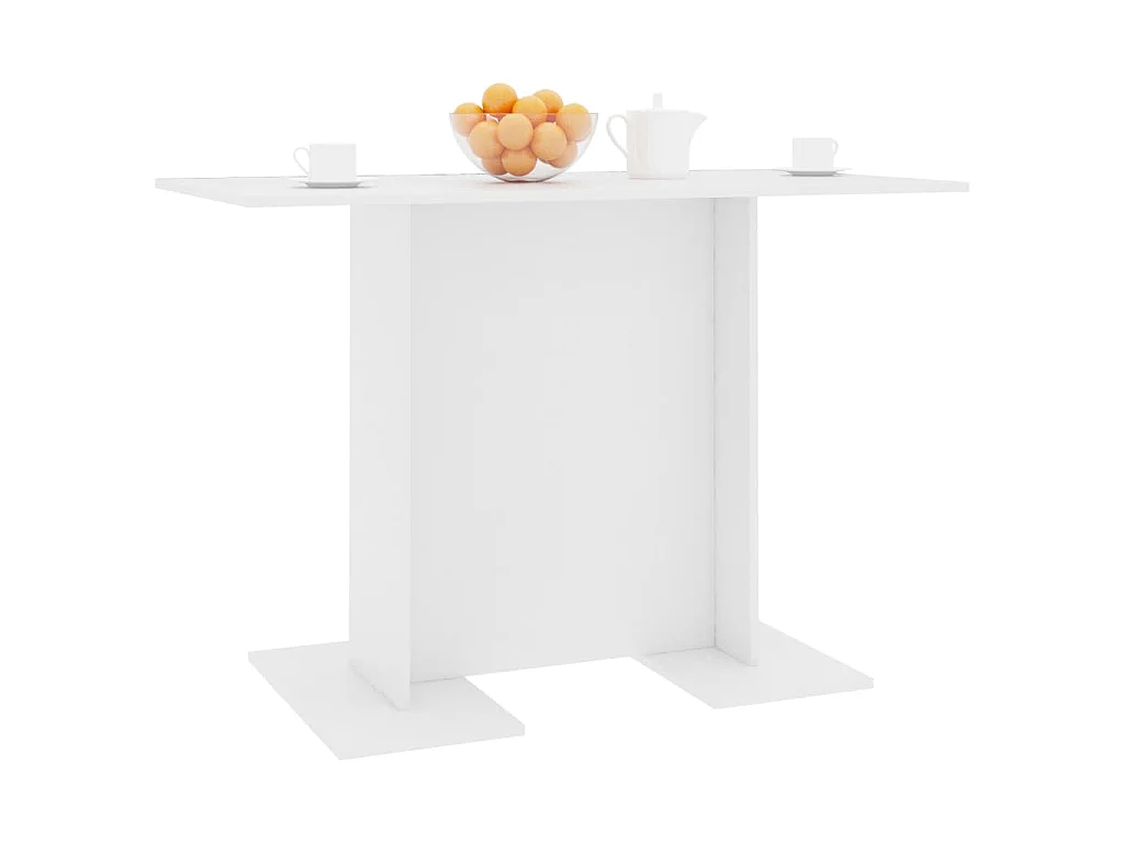 Table de salle à manger Blanc 110 x 60 x 75 cm Bois ingénierie