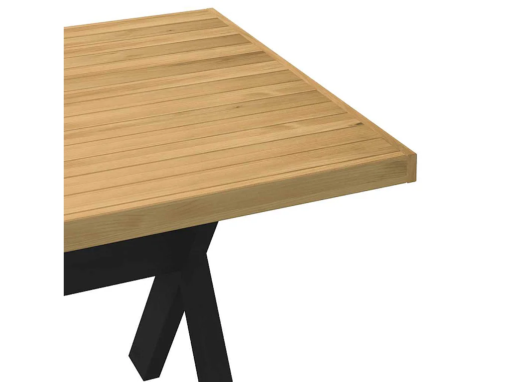 Table à manger NOAIN pieds en forme de X 180x90x75cm massif pin