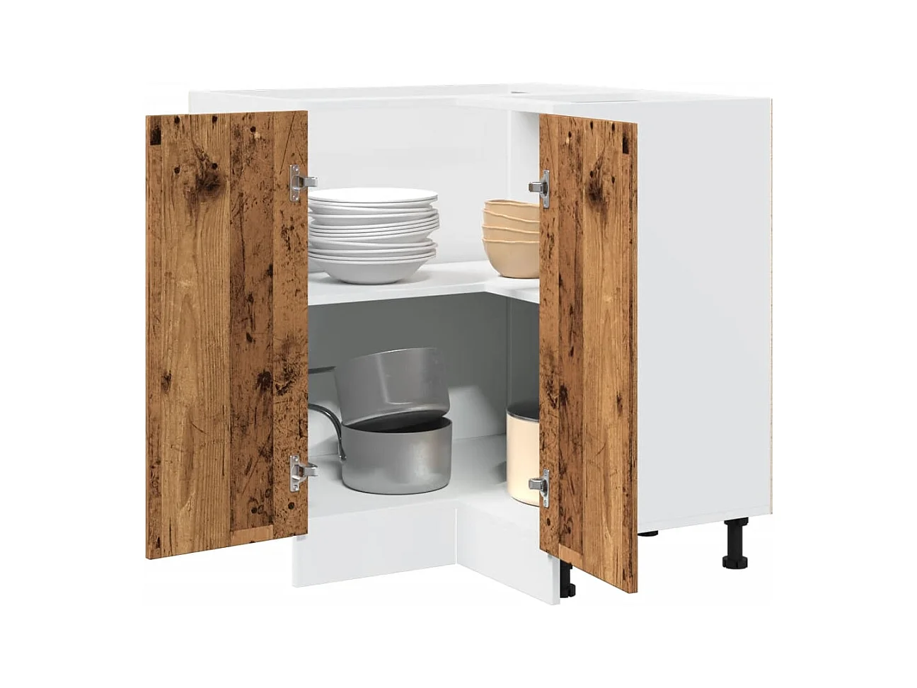 Armadietto Cucina “Lyon” Legno Antico 75,5x75,5x81,5 cm