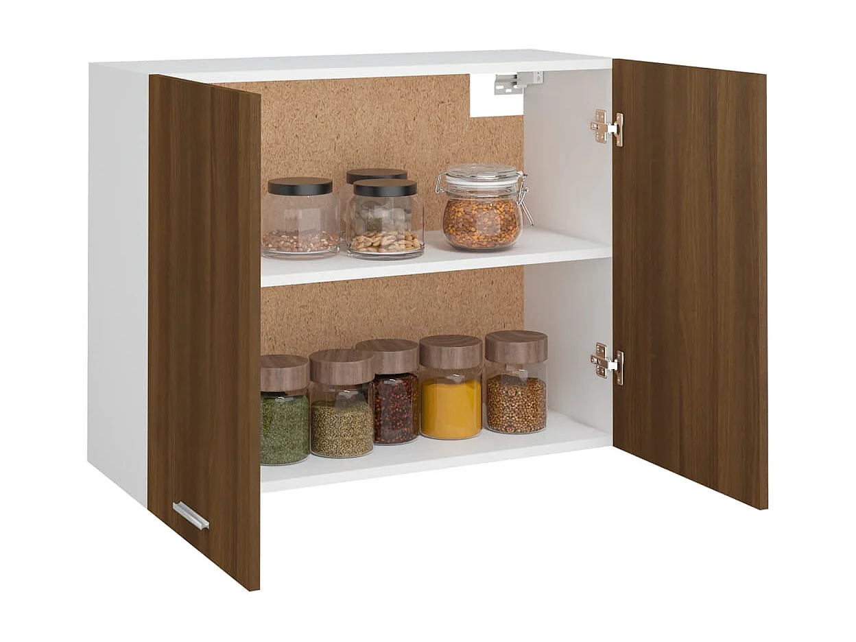 Hängeschrank Lyon Braun Eichen-Optik 80x31x60 cm Holzwerkstoff