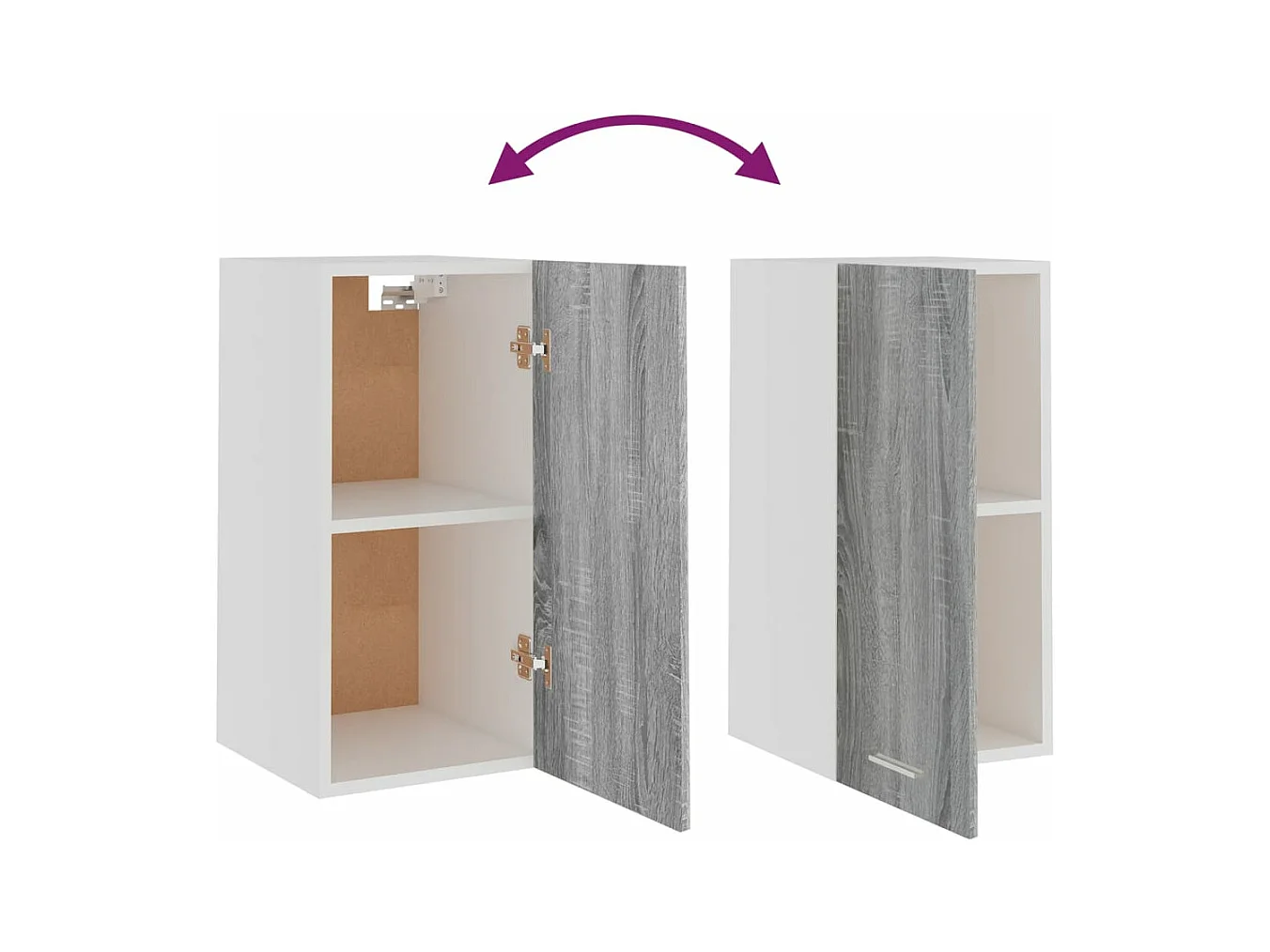 Armoire suspendue "Lyon" Gris Sonoma 29,5 x 31 x 60 cm Bois d'ingénierie