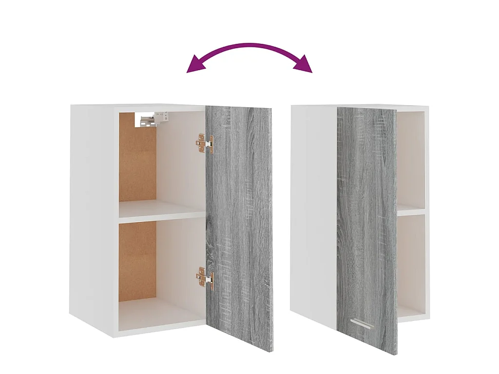 Armário suspenso “Lyon” 29,5x31x60cm cinza sonoma