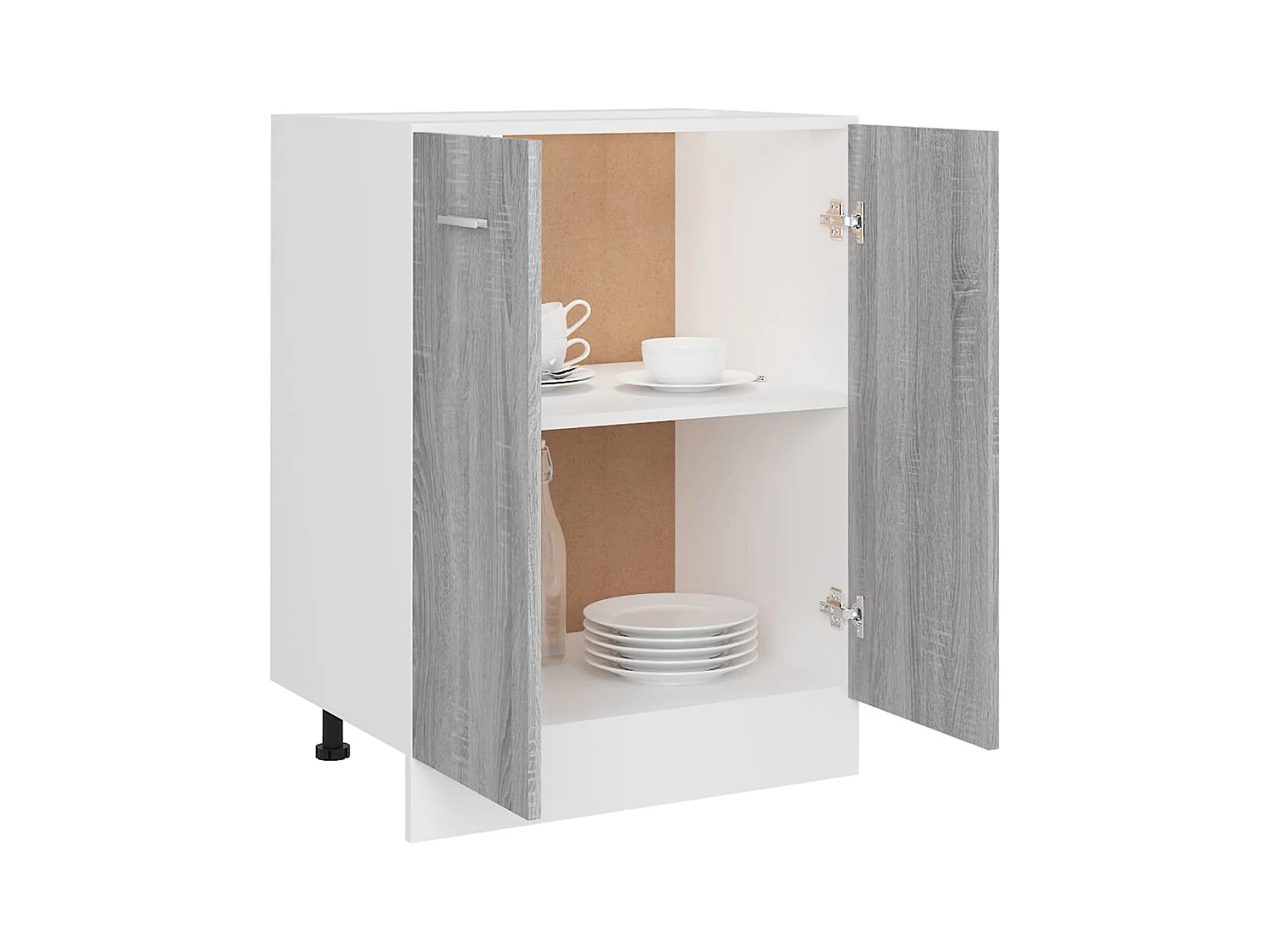 Meuble bas "Lyon" Gris Sonoma 60 x 46 x 81,5 cm Bois d'ingénierie