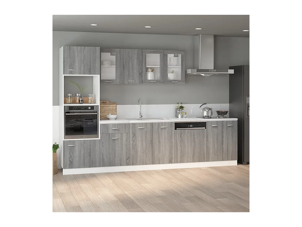 Meuble bas "Lyon" Gris Sonoma 60 x 46 x 81,5 cm Bois d'ingénierie