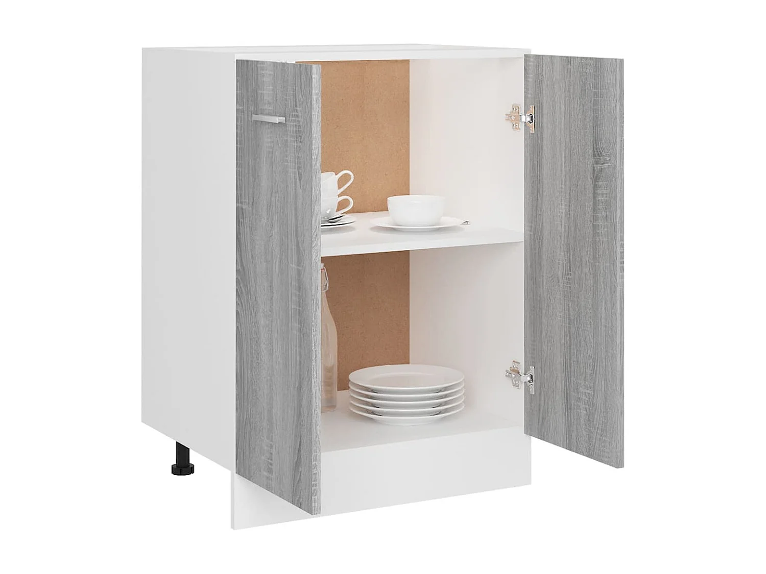 Meuble bas "Lyon" Gris Sonoma 60 x 46 x 81,5 cm Bois d'ingénierie