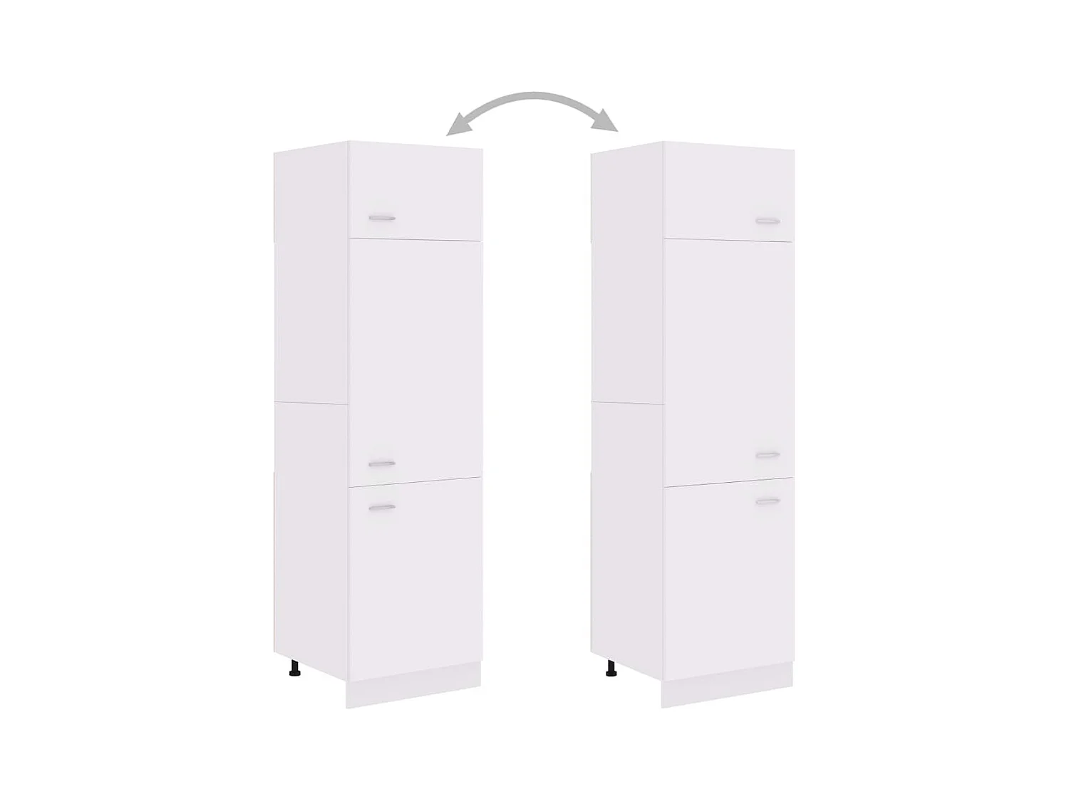 Armário para frigorífico “Lyon” 60x57x207cm branco