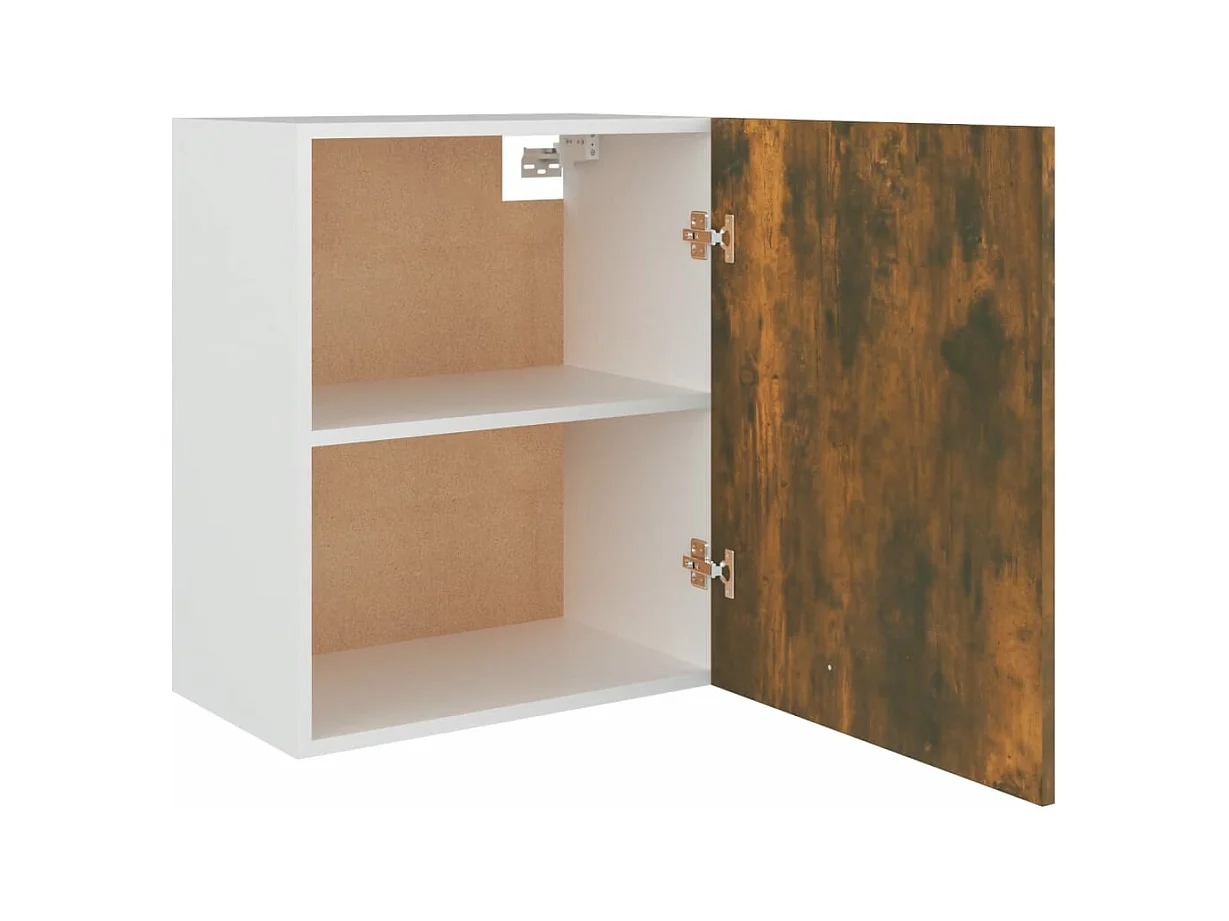Armoire suspendue "Lyon" Chêne fumé 50 x 31 x 60 cm Bois d'ingénierie