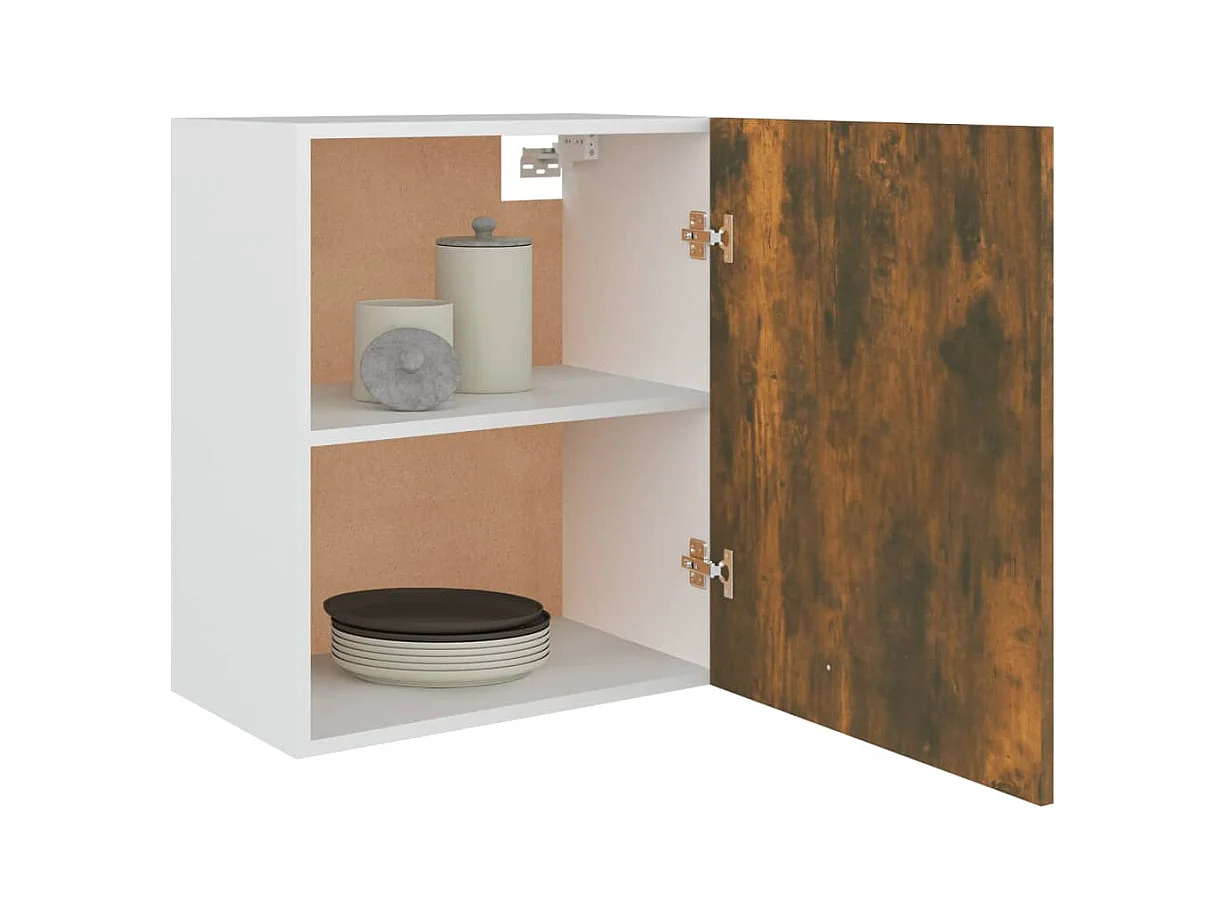 Armoire suspendue "Lyon" Chêne fumé 50 x 31 x 60 cm Bois d'ingénierie