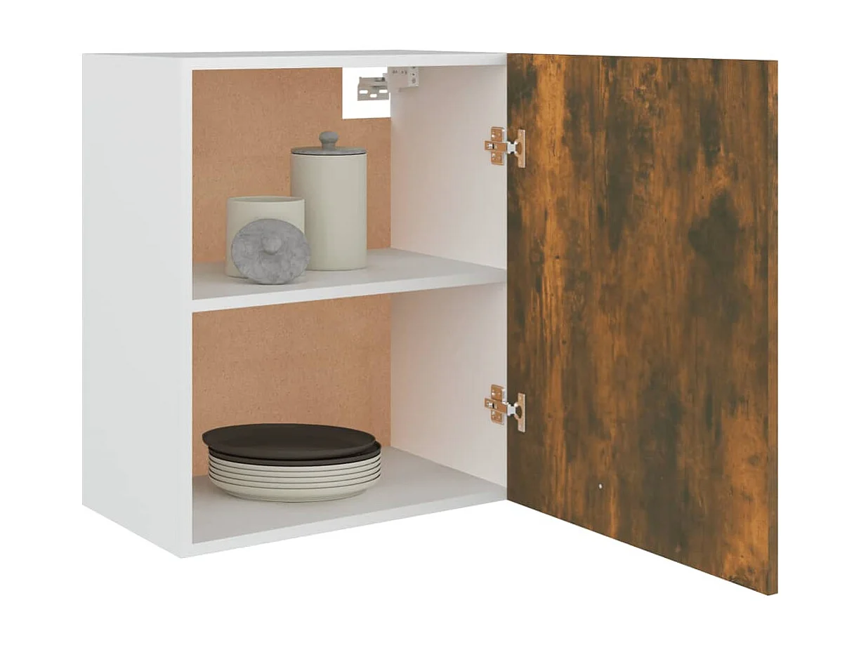 Armoire suspendue "Lyon" Chêne fumé 50 x 31 x 60 cm Bois d'ingénierie