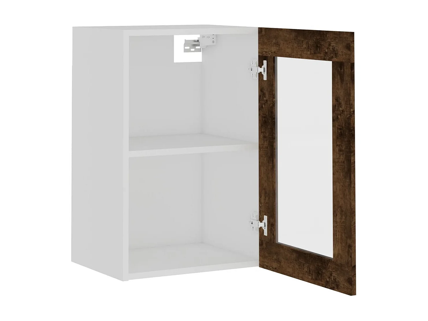 Hängeschrank Lyon Glas Räuchereiche 40x31x60 cm Holzwerkstoff