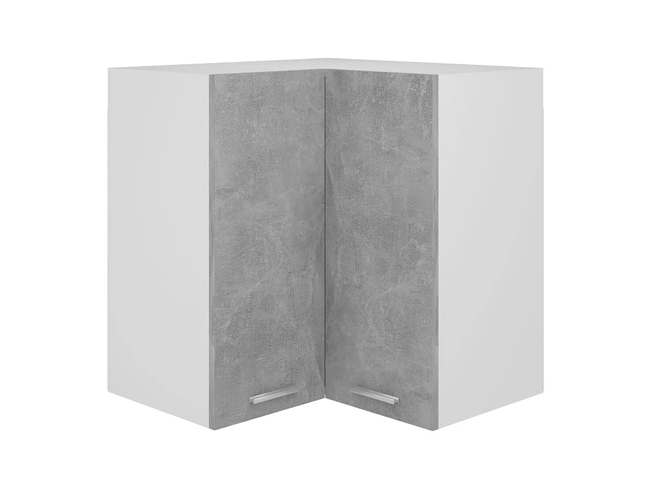 Armoire d'angle suspendue "Lyon" Gris béton 57 x 57 x 60 cm Bois d'ingénierie