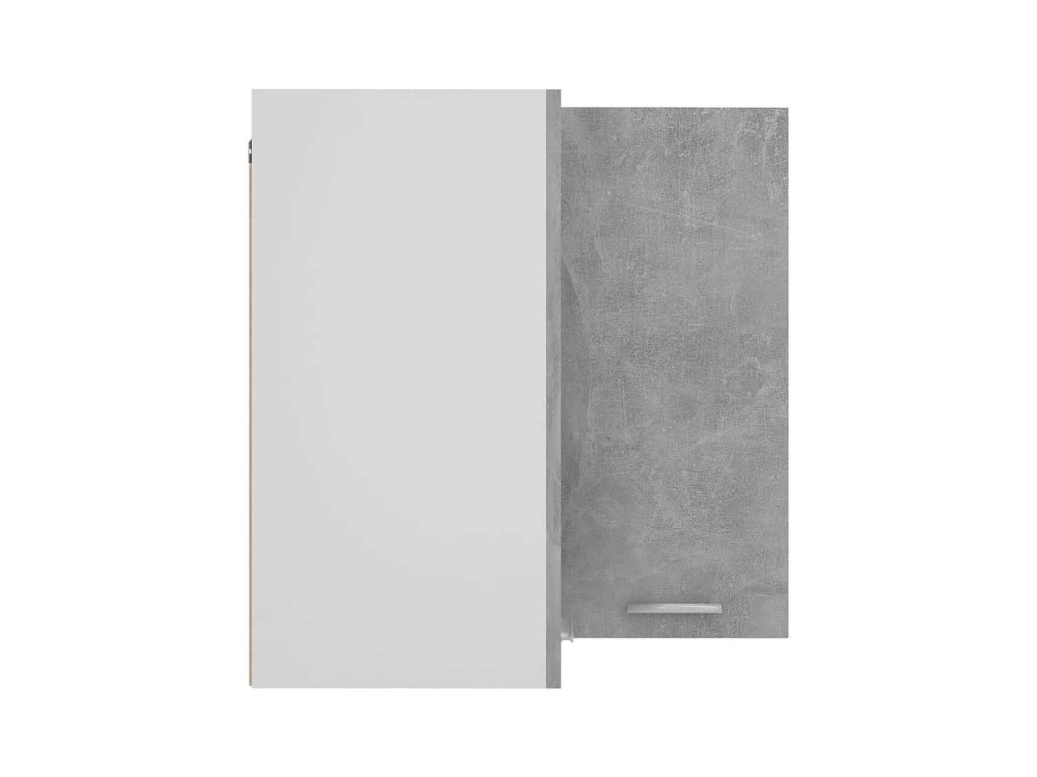 Armoire d'angle suspendue "Lyon" Gris béton 57 x 57 x 60 cm Bois d'ingénierie