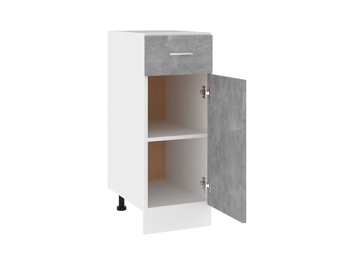 Onderkast met lade Lyon 30x46x81,5 cm bewerkt hout betongrijs