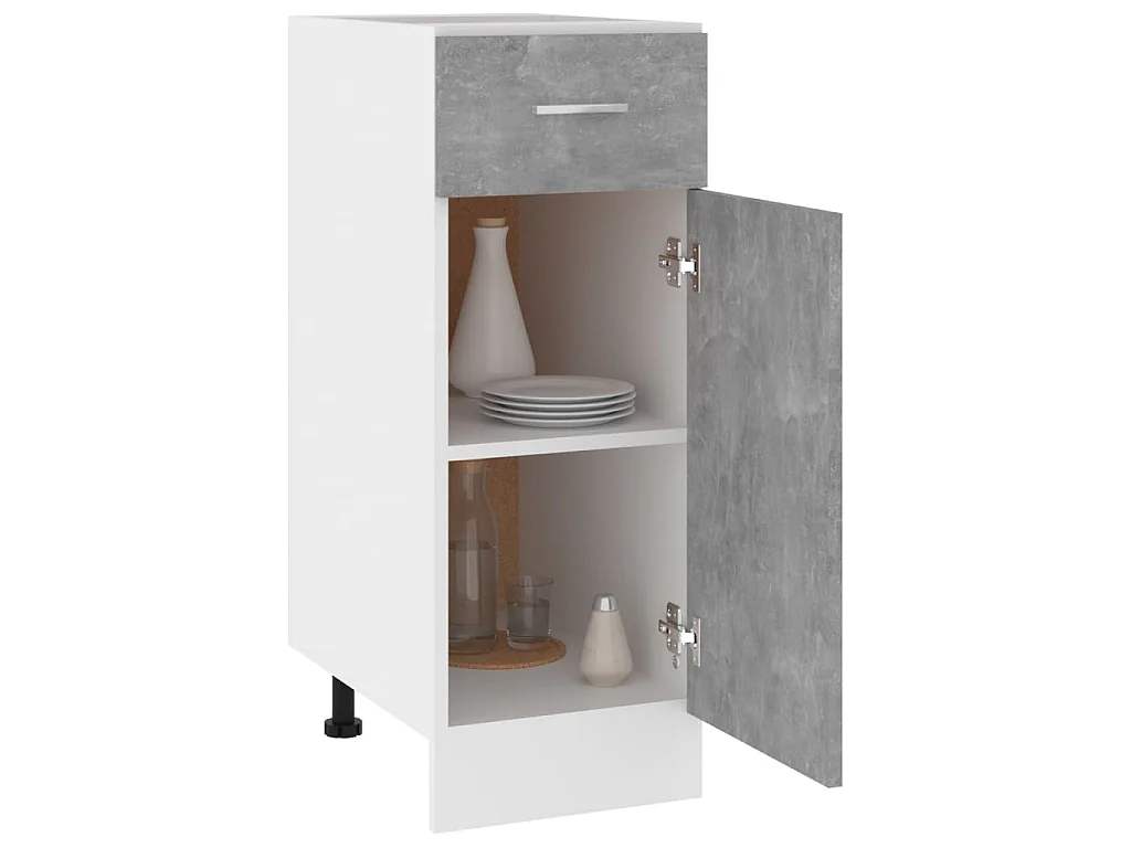 Armoire à tiroirs "Lyon" Gris béton 30 x 46 x 81,5 cm Bois d'ingénierie
