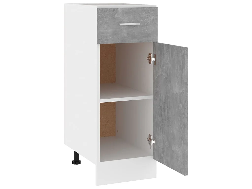 Armoire à tiroirs "Lyon" Gris béton 30 x 46 x 81,5 cm Bois d'ingénierie