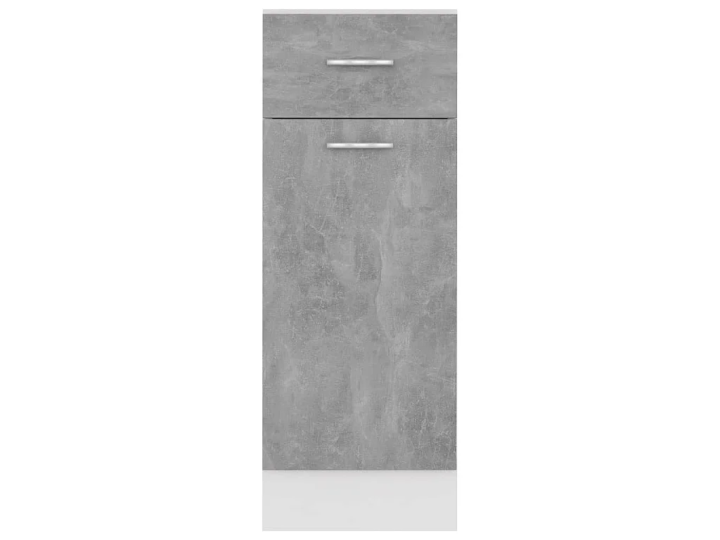 Armoire à tiroirs "Lyon" Gris béton 30 x 46 x 81,5 cm Bois d'ingénierie