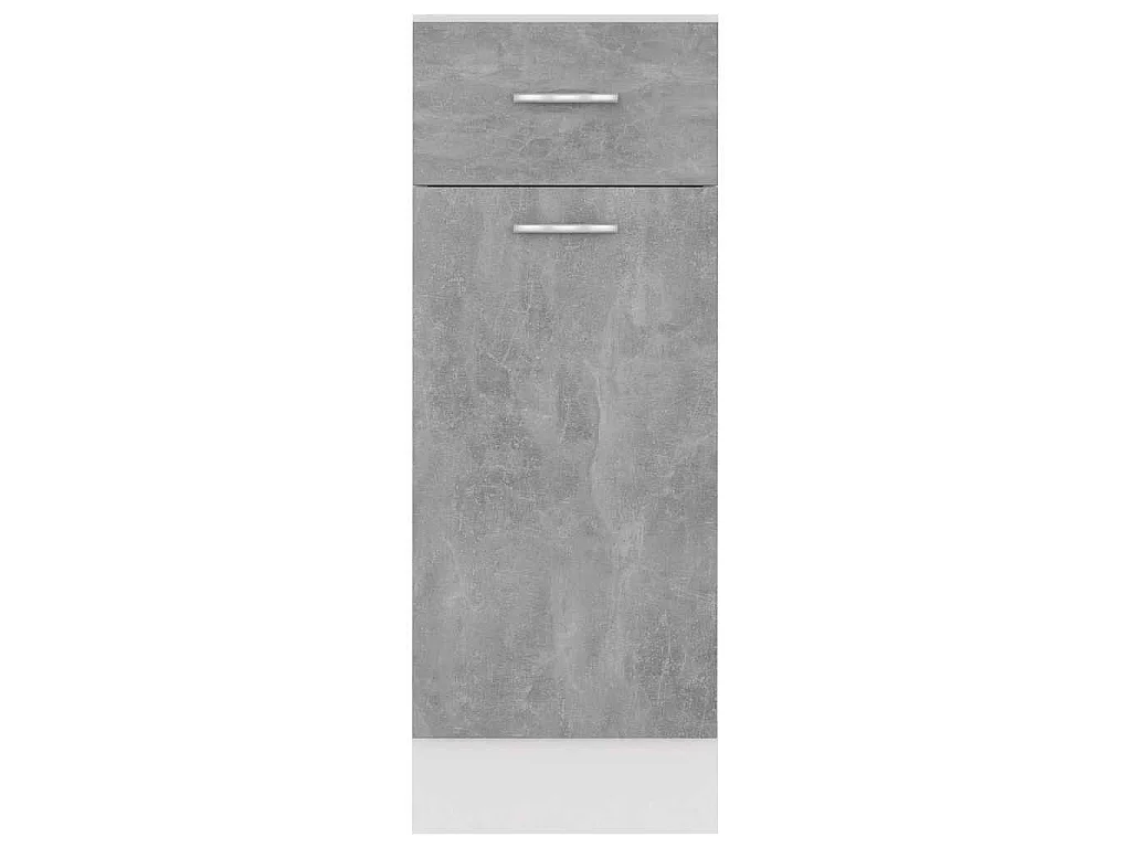 Onderkast met lade Lyon 30x46x81,5 cm bewerkt hout betongrijs