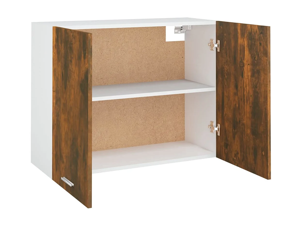 Armoire suspendue "Lyon" Chêne fumé 80 x 31 x 60 cm Bois d'ingénierie