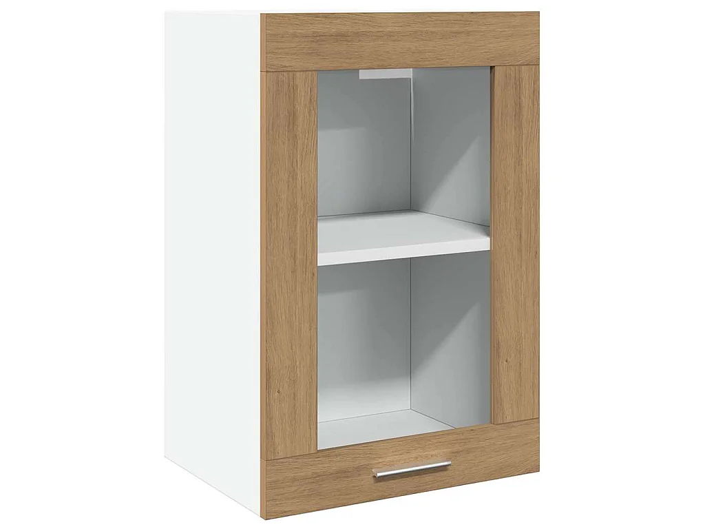 Vitrine suspendue "Lyon" Chêne artisanal 40 x 31 x 60 cm Bois d'ingénierie