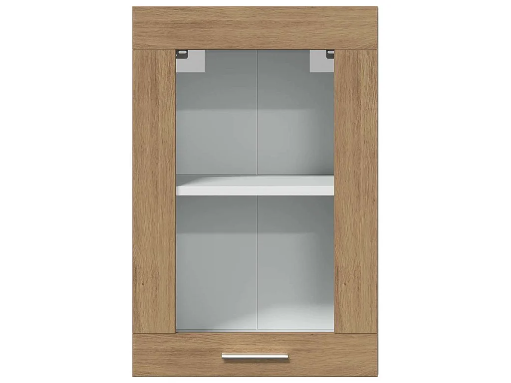 Vitrine suspendue "Lyon" Chêne artisanal 40 x 31 x 60 cm Bois d'ingénierie