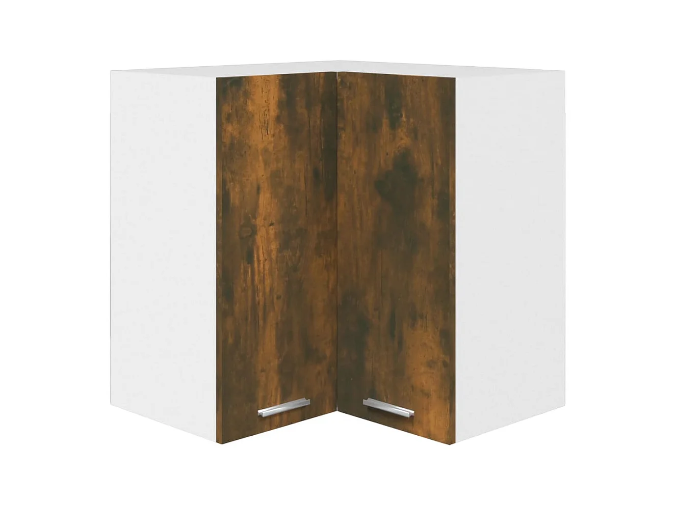 Armoire d'angle suspendue "Lyon" Chêne fumé 57 x 57 x 60 cm Bois d'ingénierie