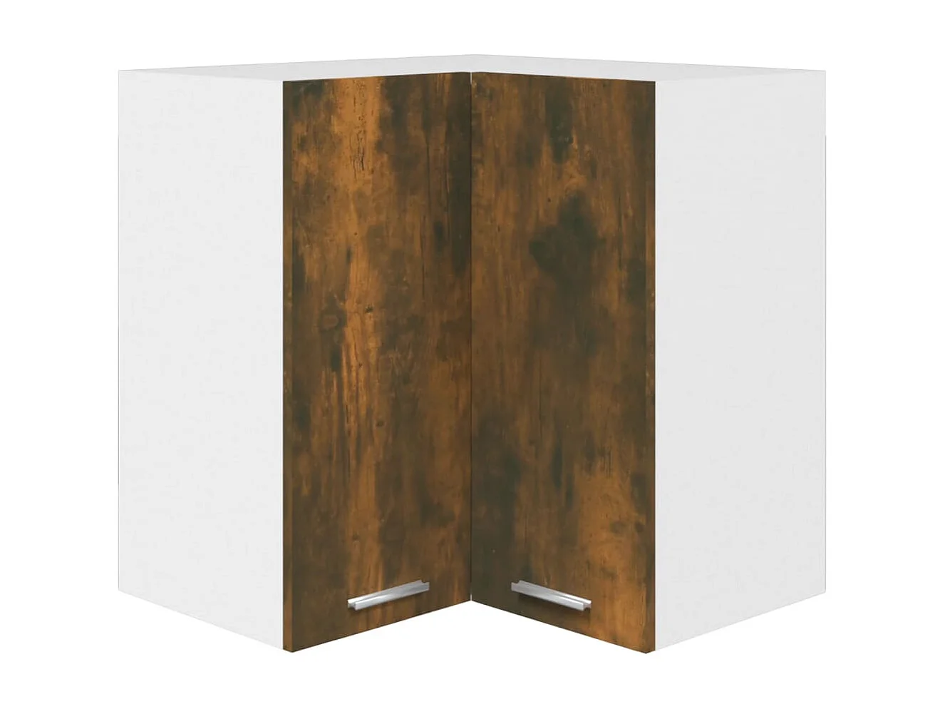 Armoire d'angle suspendue "Lyon" Chêne fumé 57 x 57 x 60 cm Bois d'ingénierie