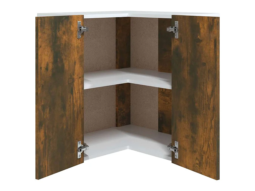 Armario esquinero colgante Lyon roble ahumado 57x57x60 cm