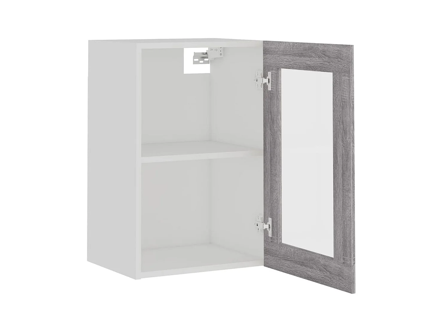 Vitrine suspendue "Lyon" Gris Sonoma 40 x 31 x 60 cm Bois d'ingénierie