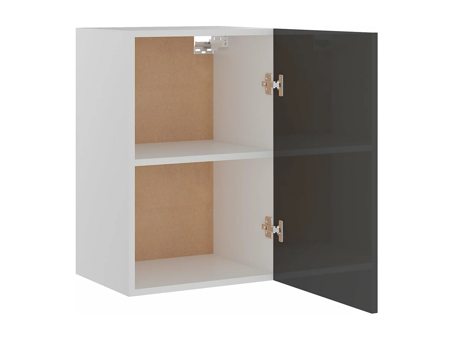 Armário de parede “Lyon” derivados de madeira cinza brilhante