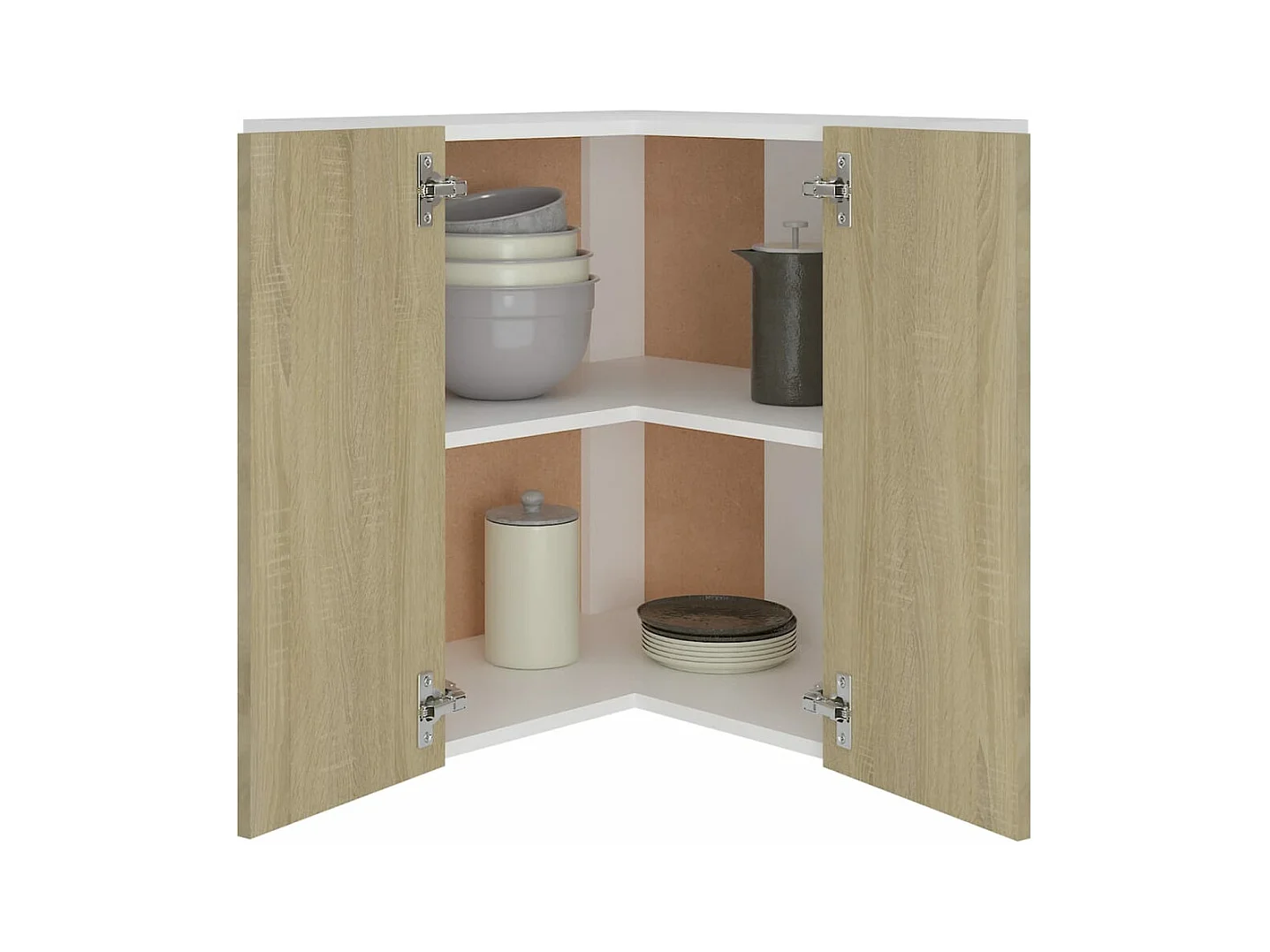 Armoire d'angle suspendue "Lyon" Chêne Sonoma 57 x 57 x 60 cm Bois d'ingénierie