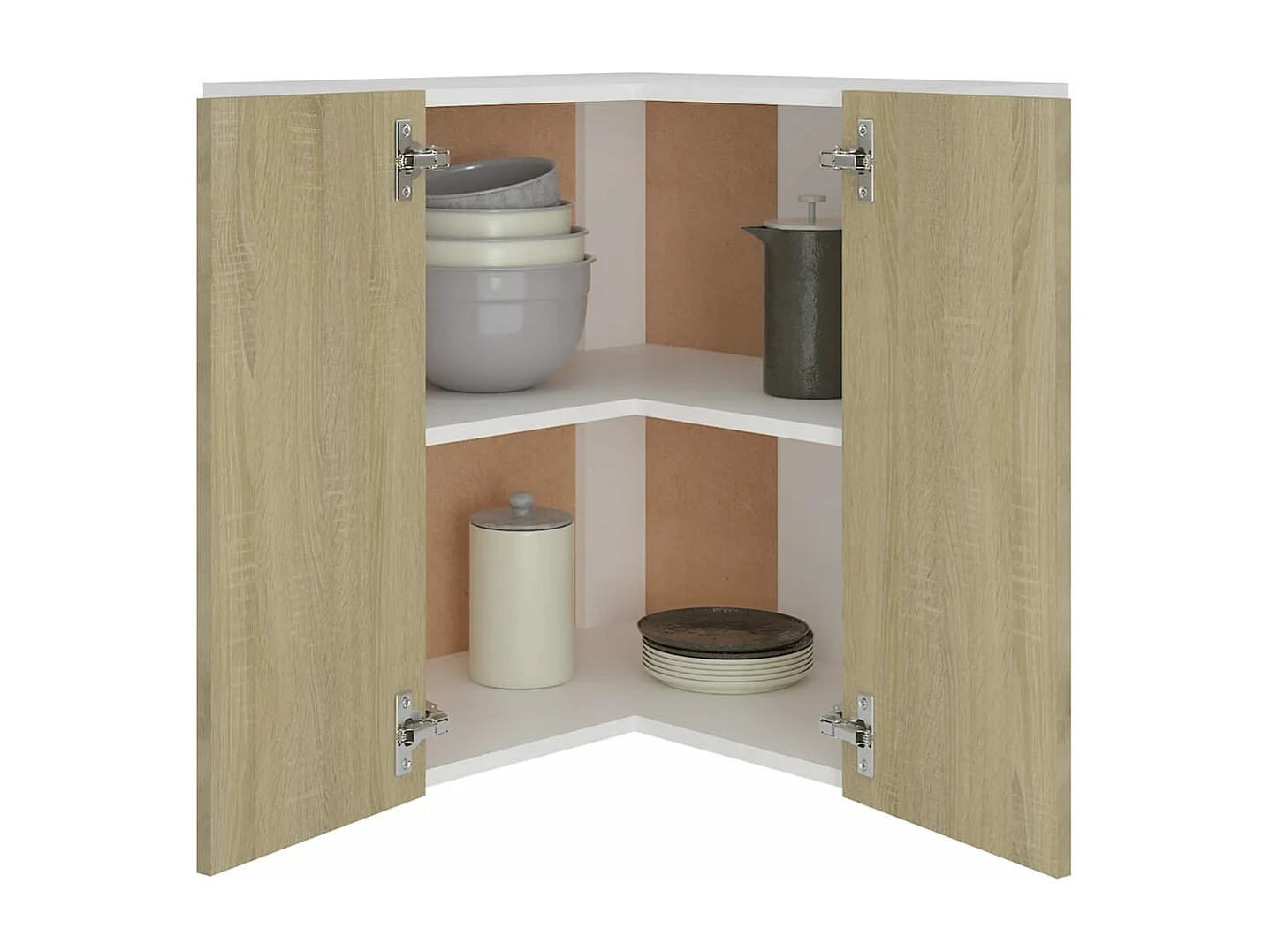 Armoire d'angle suspendue "Lyon" Chêne Sonoma 57 x 57 x 60 cm Bois d'ingénierie