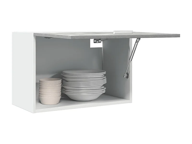 Armoire suspendue "Lyon" Gris béton 60 x 31 x 40 cm Bois d'ingénierie