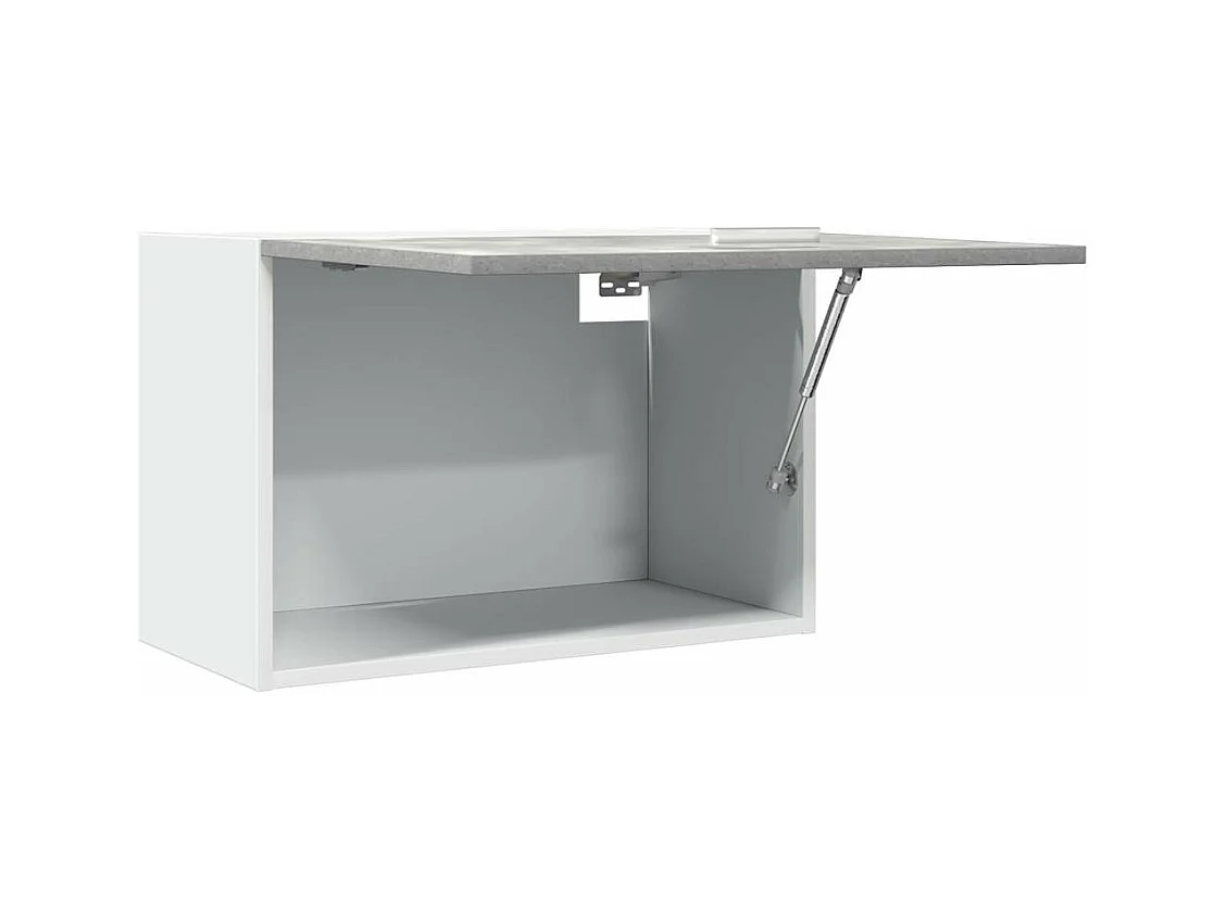 Armoire suspendue "Lyon" Gris béton 60 x 31 x 40 cm Bois d'ingénierie