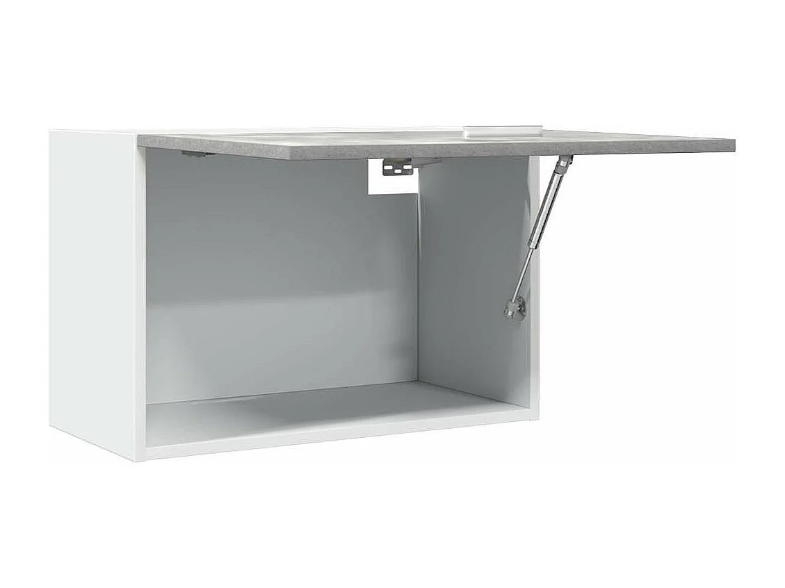 Armoire suspendue "Lyon" Gris béton 60 x 31 x 40 cm Bois d'ingénierie