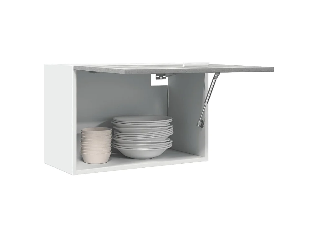 Armoire suspendue "Lyon" Gris béton 60 x 31 x 40 cm Bois d'ingénierie