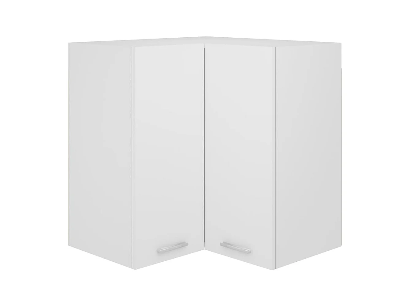 Eckhängeschrank Lyon Weiß 57x57x60 cm Holzwerkstoff