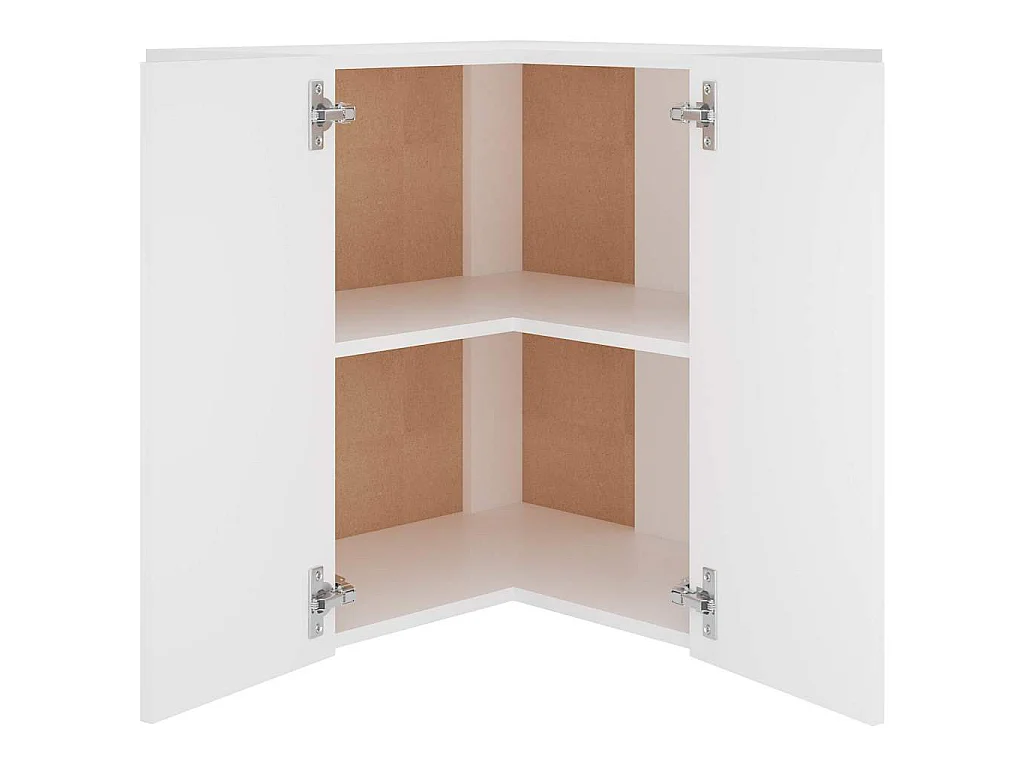 Armário de canto parede “Lyon” 57x57x60 cm branco branco