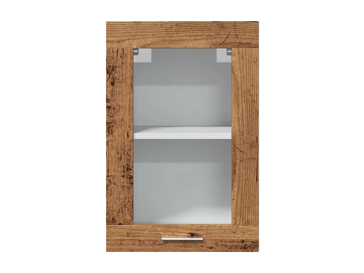 Mobile Pensile “Lyon” Vetro Legno Antico 40x31x60 cm