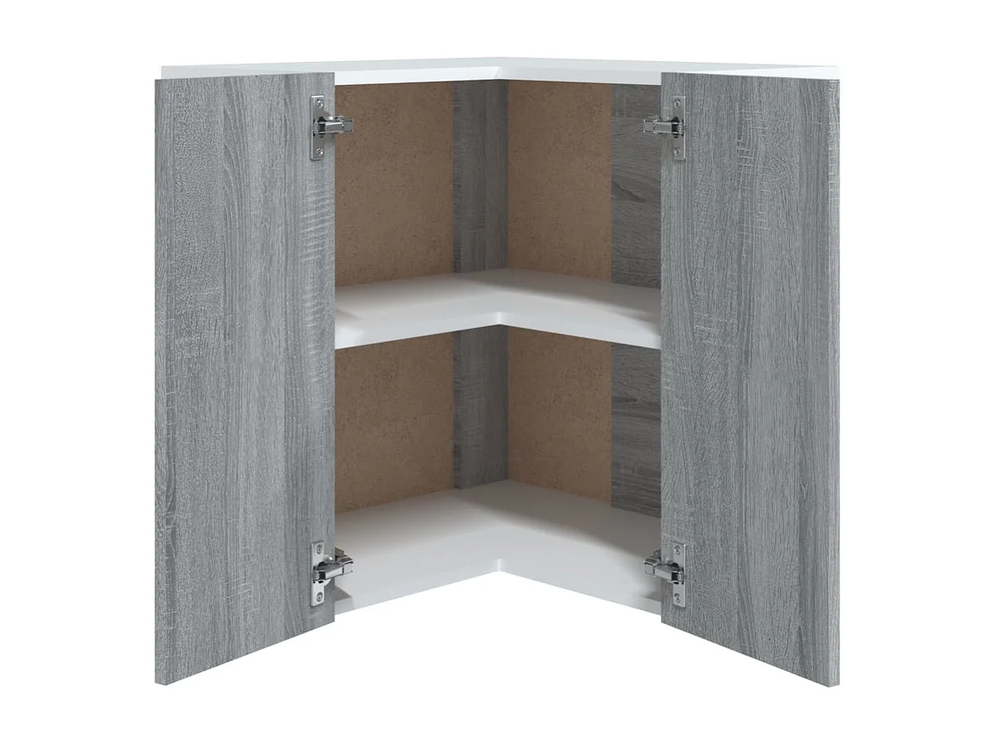 Armoire d'angle suspendue "Lyon" Gris Sonoma 57 x 57 x 60 cm Bois d'ingénierie